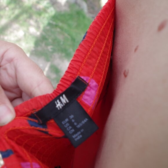 Red H.M Summer Dress U.S 6 - Picture 7 of 11